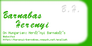 barnabas herenyi business card